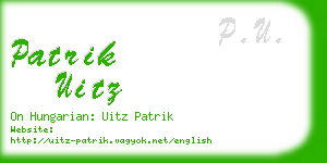 patrik uitz business card